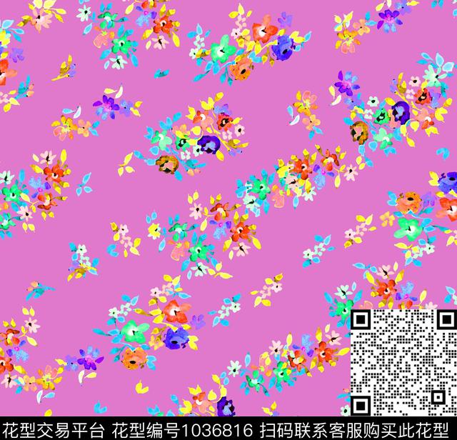数码华亿平台彩底花卉小碎花数码印花华亿平台下载（图片编号: 1036816） - 瓦栏（Walan）