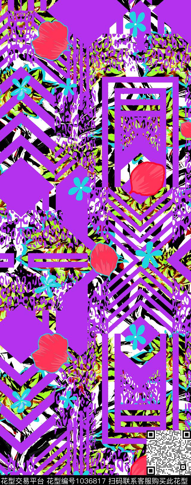 数码华亿平台女装几何数码印花华亿平台下载（图片编号: 1036817） - 瓦栏（Walan）