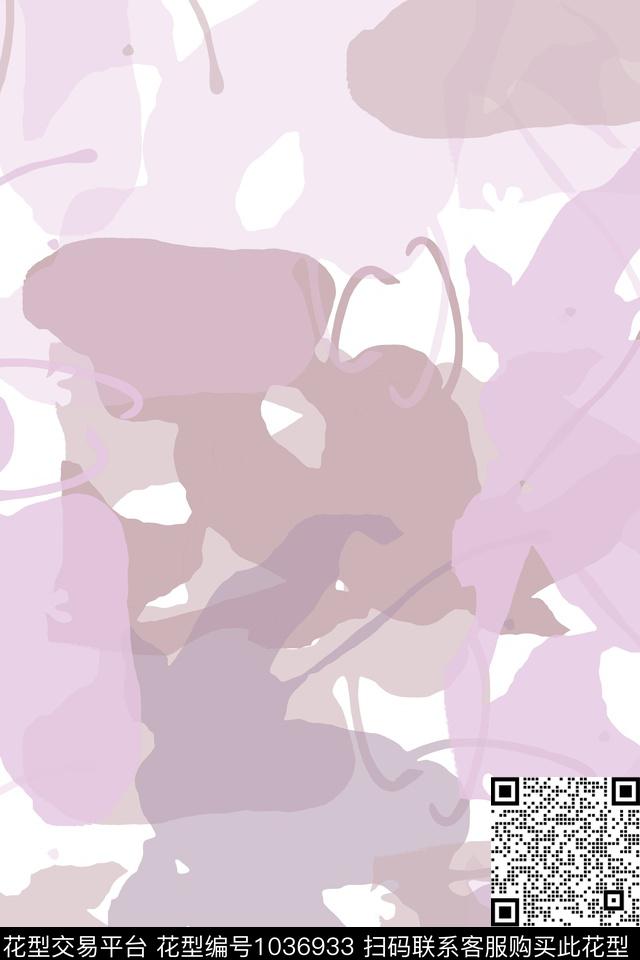 抽象花卉胸前独幅男装休闲花卉数码印花华亿平台下载（图片编号: 1036933） - 瓦栏（Walan）