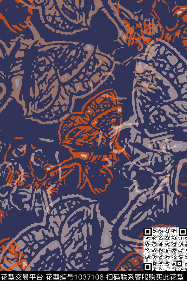 抽象花卉径庭迷彩男装休闲花卉传统印花华亿平台下载（图片编号: 1037106） - 瓦栏（Walan）
