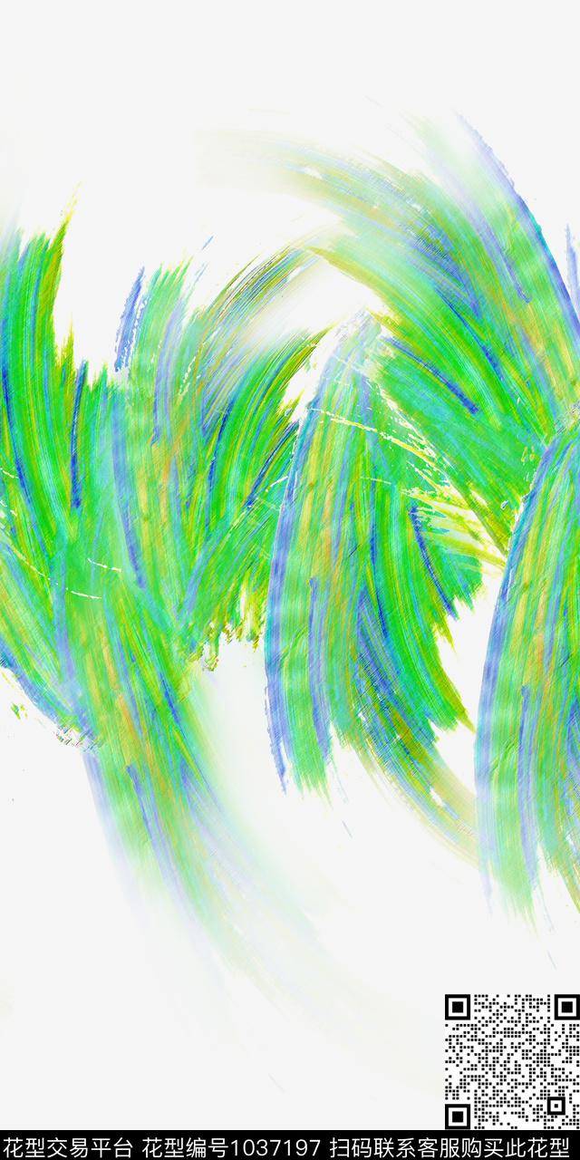 休闲纹理手绘花卉数码印花华亿平台下载（图片编号: 1037197） - 瓦栏（Walan）