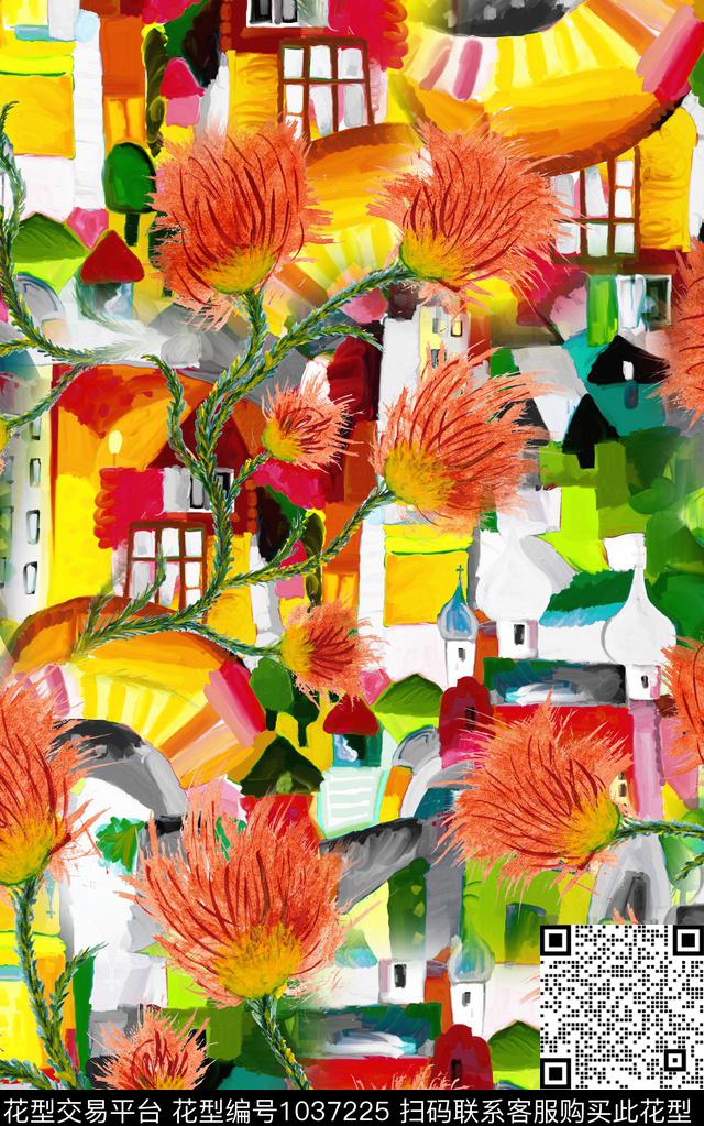 民族风花卉中老年数码印花华亿平台下载（图片编号: 1037225） - 瓦栏（Walan）