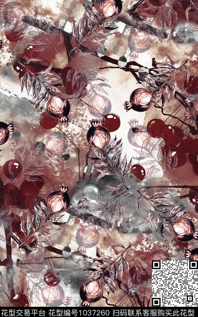 数码华亿平台民族风抽象数码印花华亿平台下载（图片编号: 1037260） - 瓦栏（Walan）