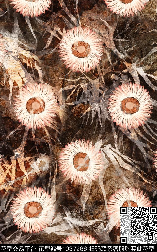 数码华亿平台民族风抽象数码印花华亿平台下载（图片编号: 1037266） - 瓦栏（Walan）