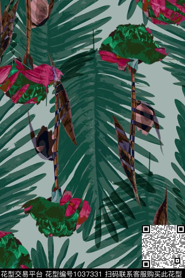 数码华亿平台花卉女装数码印花华亿平台下载（图片编号: 1037331） - 瓦栏（Walan）