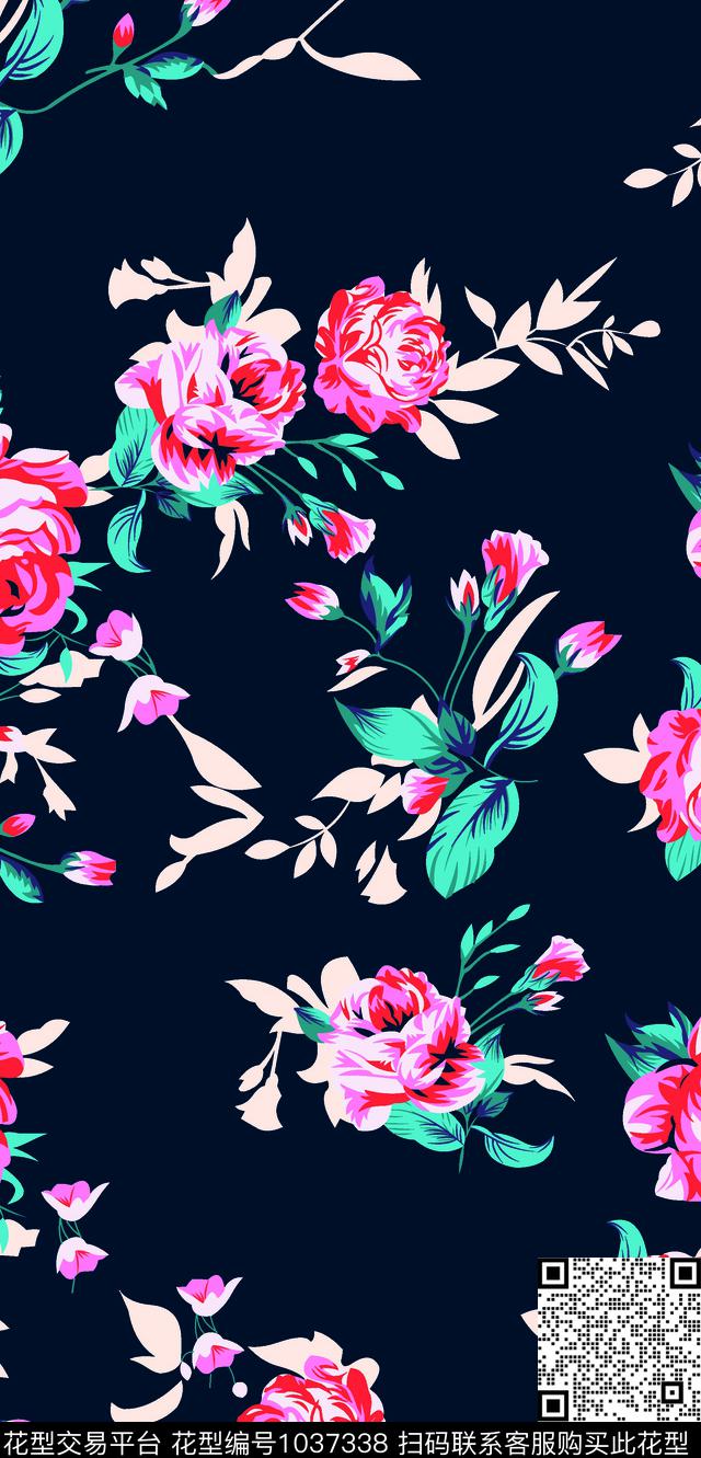 牡丹数码华亿平台花卉数码印花华亿平台下载（图片编号: 1037338） - 瓦栏（Walan）