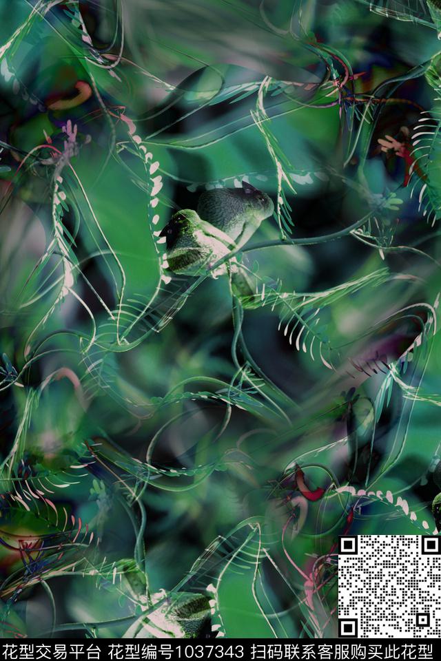 数码华亿平台女装绿植树叶数码印花华亿平台下载（图片编号: 1037343） - 瓦栏（Walan）