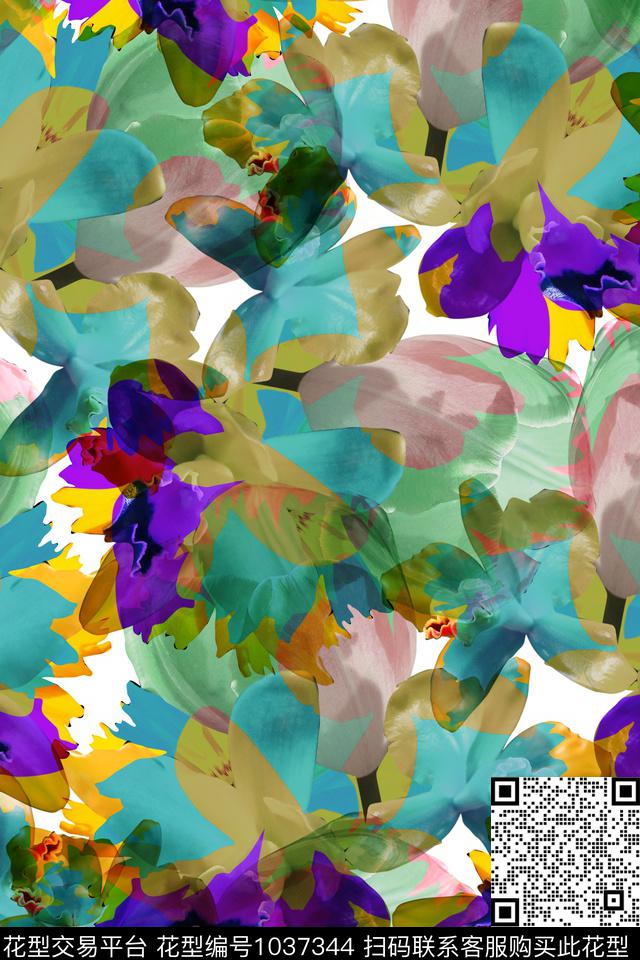 大花数码华亿平台花卉数码印花华亿平台下载（图片编号: 1037344） - 瓦栏（Walan）
