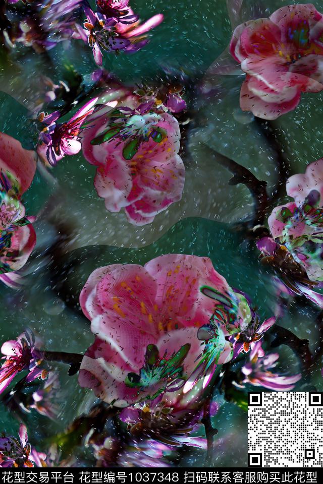 数码华亿平台花卉女装数码印花华亿平台下载（图片编号: 1037348） - 瓦栏（Walan）