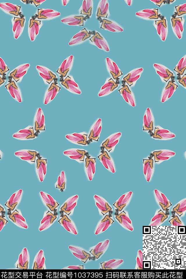 植物玉兰花语手绘玉兰数码印花华亿平台下载（图片编号: 1037395） - 瓦栏（Walan）