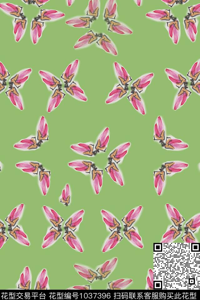 植物玉兰花语手绘玉兰数码印花华亿平台下载（图片编号: 1037396） - 瓦栏（Walan）