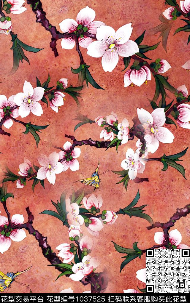 肌理中老年中国风数码印花华亿平台下载（图片编号: 1037525） - 瓦栏（Walan）