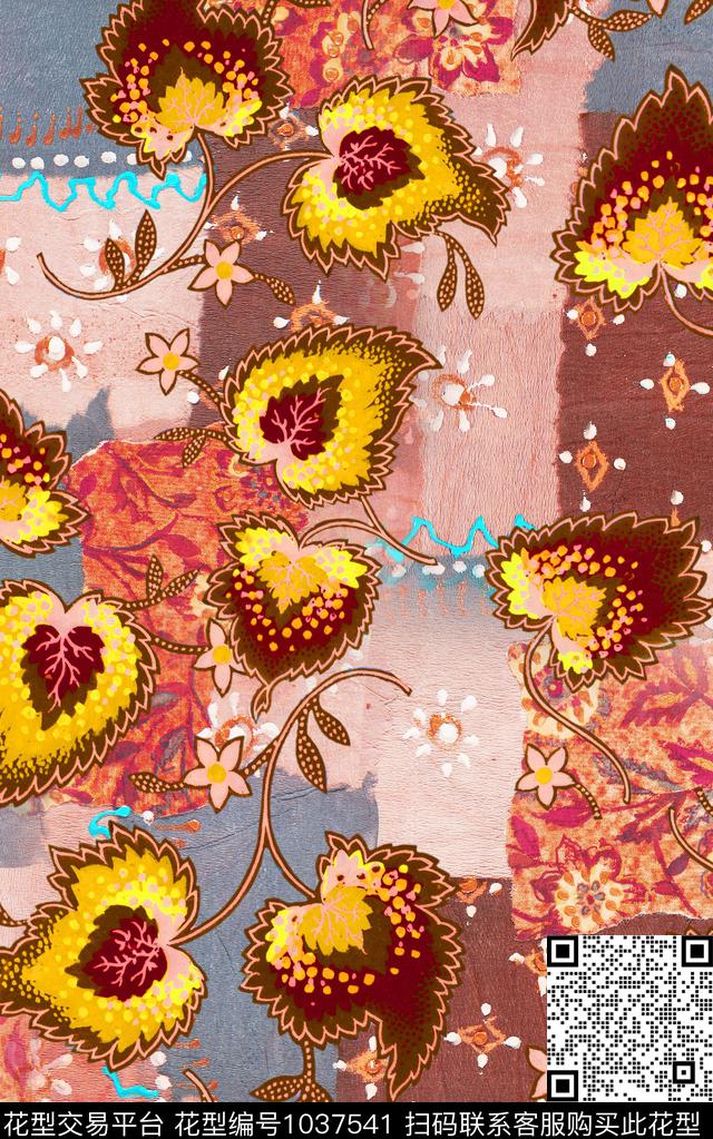 民族风中老年欧洲数码印花华亿平台下载（图片编号: 1037541） - 瓦栏（Walan）