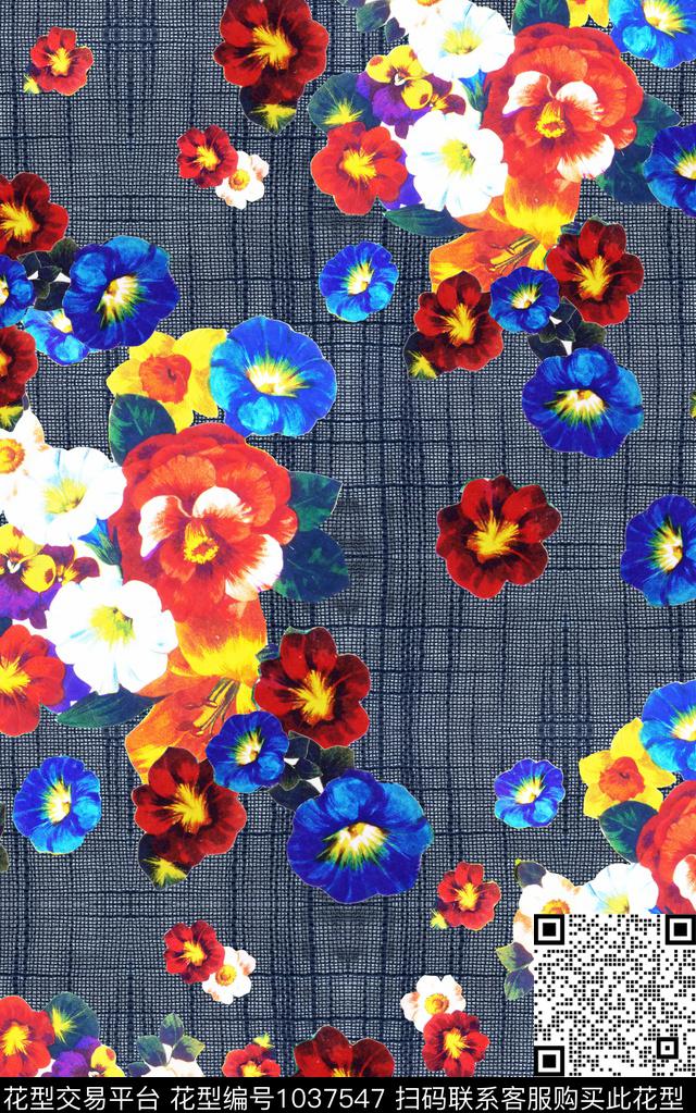 小碎花肌理花卉数码印花华亿平台下载（图片编号: 1037547） - 瓦栏（Walan）