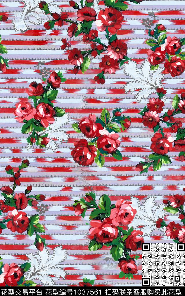 花卉中老年油画华亿平台数码印花华亿平台下载（图片编号: 1037561） - 瓦栏（Walan）