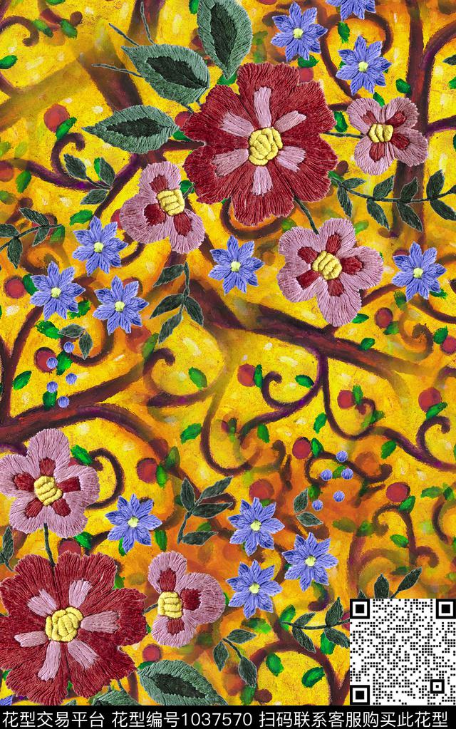 中老年绣花华亿平台油画华亿平台数码印花华亿平台下载（图片编号: 1037570） - 瓦栏（Walan）