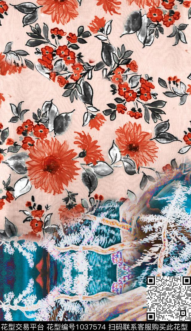 数码华亿平台定位花中老年数码印花华亿平台下载（图片编号: 1037574） - 瓦栏（Walan）