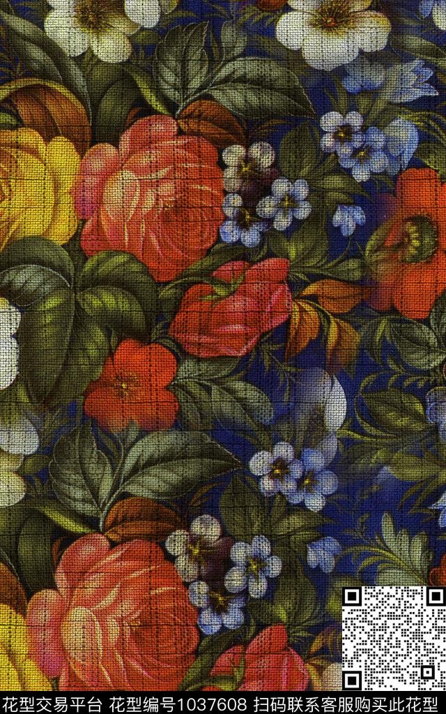 肌理花卉中老年数码印花华亿平台下载（图片编号: 1037608） - 瓦栏（Walan）