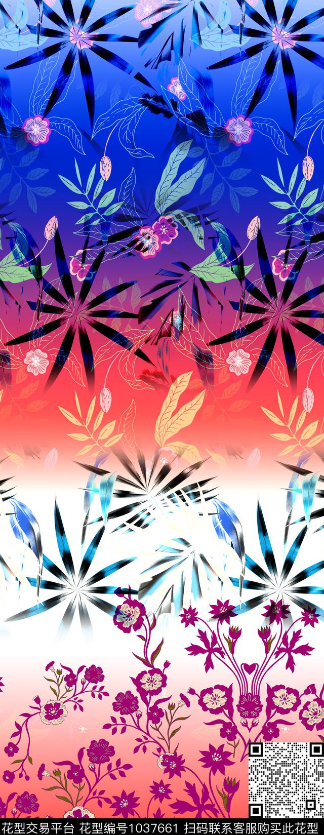 数码华亿平台花卉女装数码印花华亿平台下载（图片编号: 1037661） - 瓦栏（Walan）