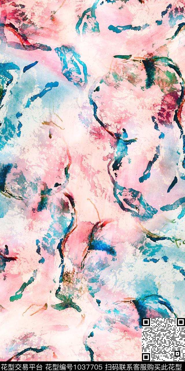 数码华亿平台抽象女装数码印花华亿平台下载（图片编号: 1037705） - 瓦栏（Walan）