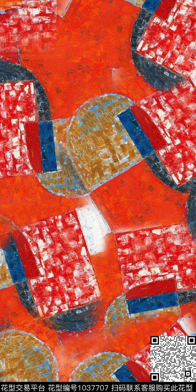 数码华亿平台抽象女装数码印花华亿平台下载（图片编号: 1037707） - 瓦栏（Walan）