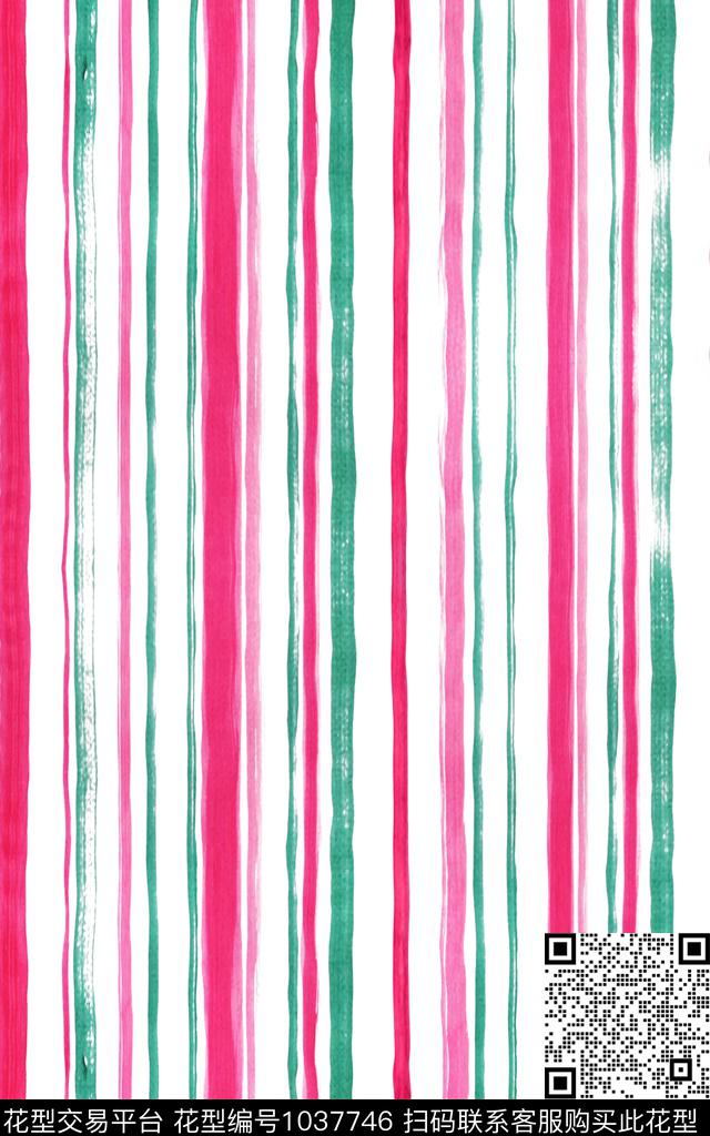 条纹抽象五彩条纹数码印花华亿平台下载（图片编号: 1037746） - 瓦栏（Walan）