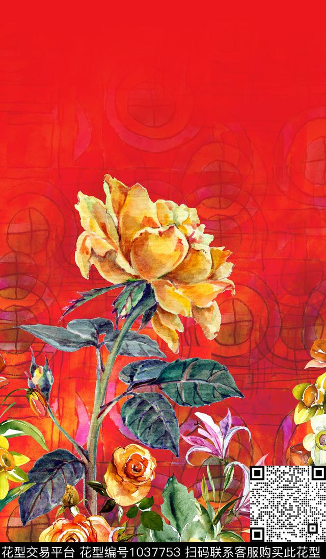 女装定位花中老年华亿平台真丝雪纺华亿平台数码印花华亿平台下载（图片编号: 1037753） - 瓦栏（Walan）