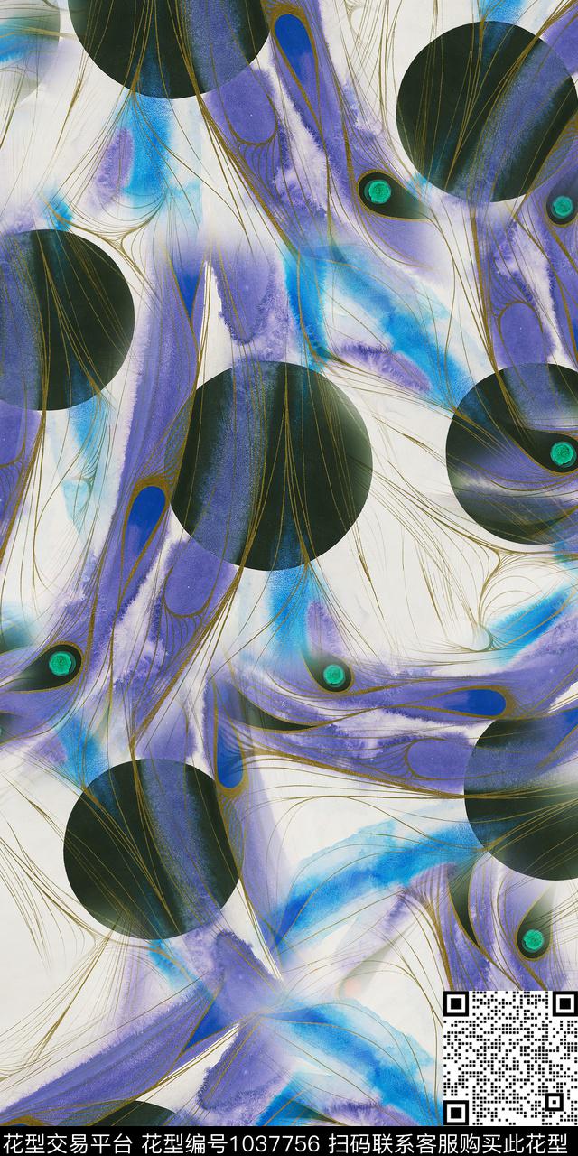 数码华亿平台抽象女装数码印花华亿平台下载（图片编号: 1037756） - 瓦栏（Walan）
