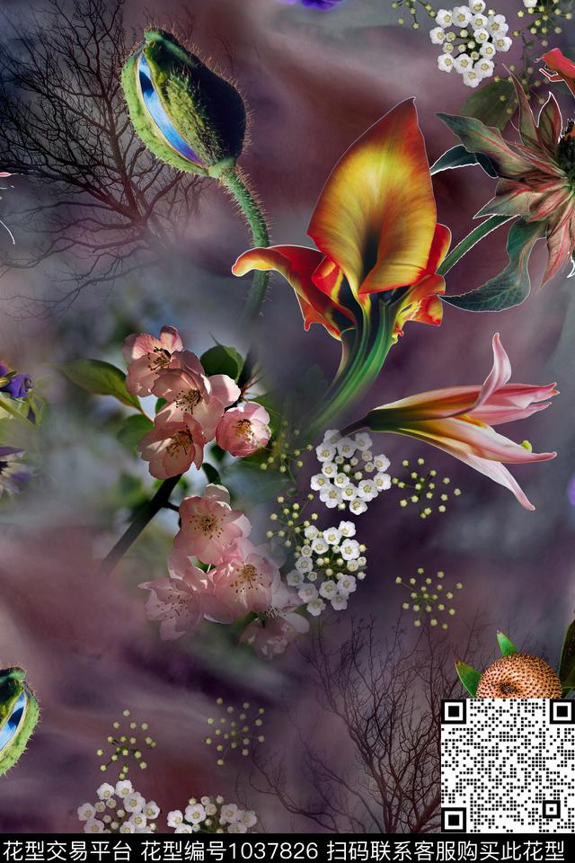 肌理花卉照片花卉数码印花华亿平台下载（图片编号: 1037826） - 瓦栏（Walan）