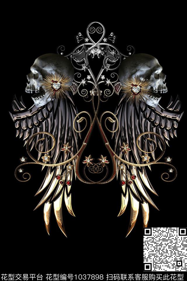 趣味抽象男装数码印花华亿平台下载（图片编号: 1037898） - 瓦栏（Walan）