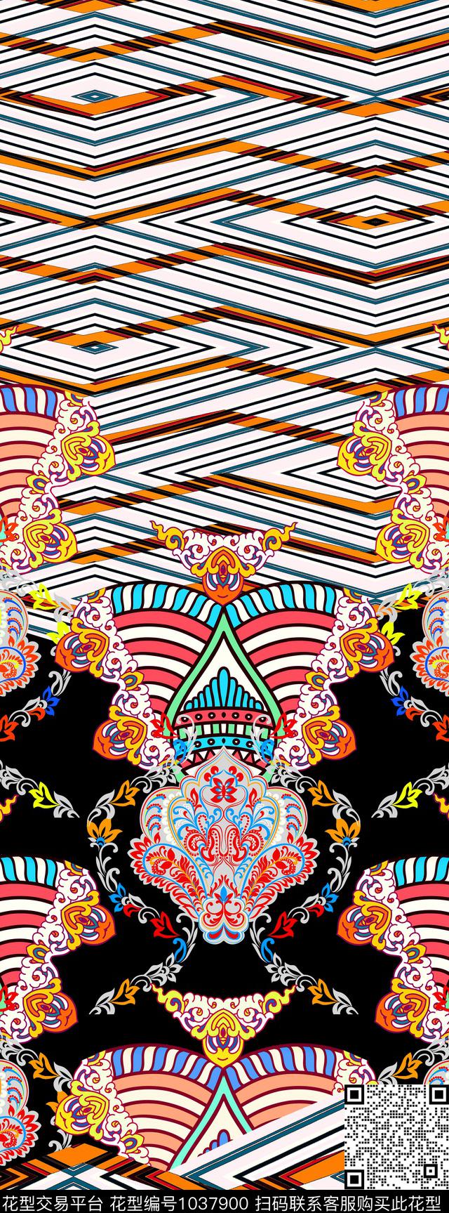 数码华亿平台女装几何数码印花华亿平台下载（图片编号: 1037900） - 瓦栏（Walan）