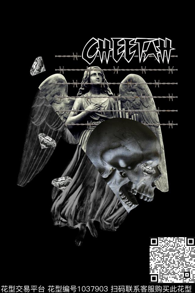 趣味抽象男装数码印花华亿平台下载（图片编号: 1037903） - 瓦栏（Walan）