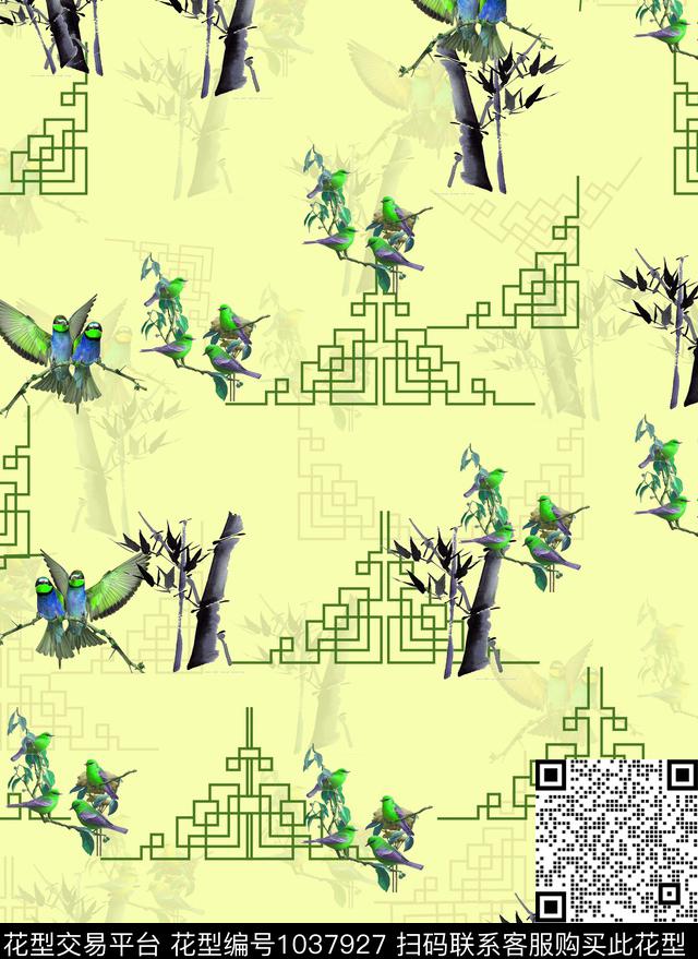 民族风花卉大牌风数码印花华亿平台下载（图片编号: 1037927） - 瓦栏（Walan）