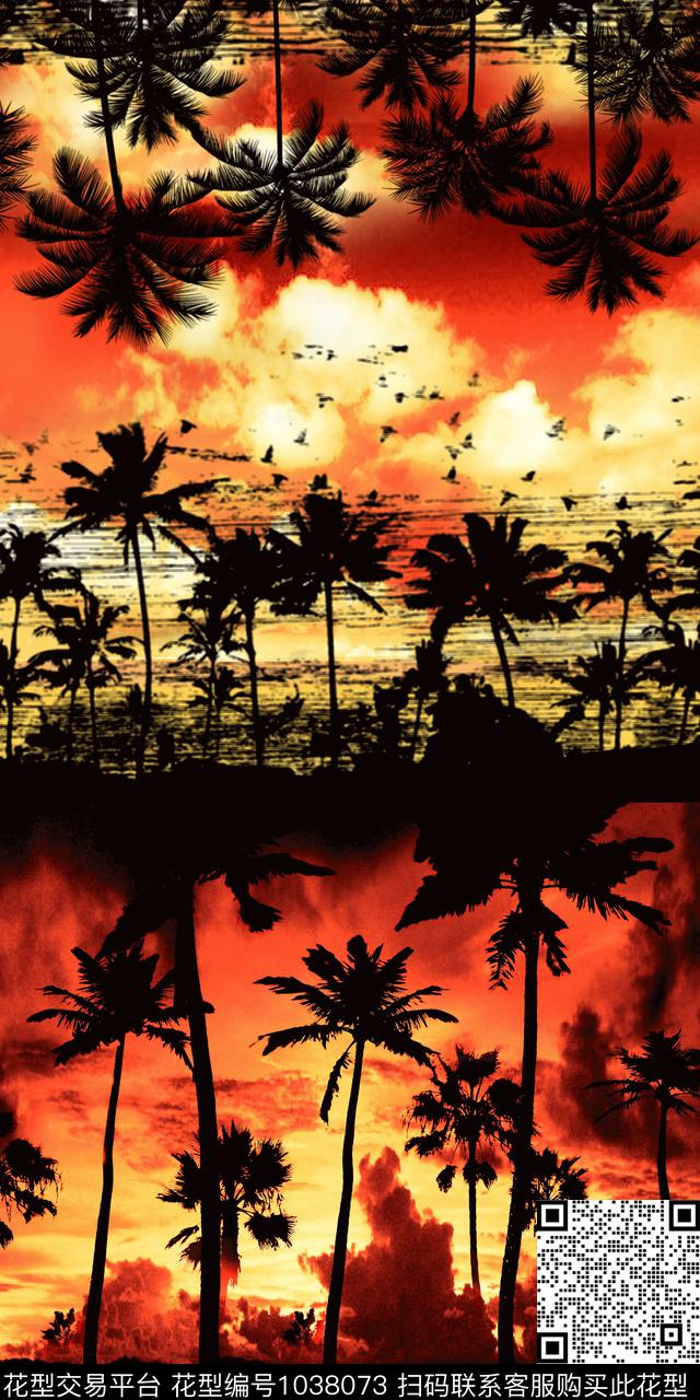 花卉树林欧洲数码印花华亿平台下载（图片编号: 1038073） - 瓦栏（Walan）