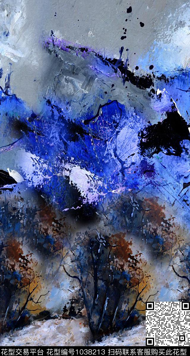 艺术数码华亿平台定位花数码印花华亿平台下载（图片编号: 1038213） - 瓦栏（Walan）