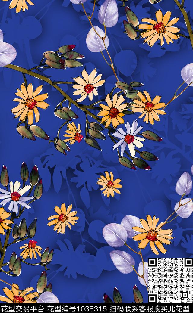 中国风数码华亿平台花卉数码印花华亿平台下载（图片编号: 1038315） - 瓦栏（Walan）