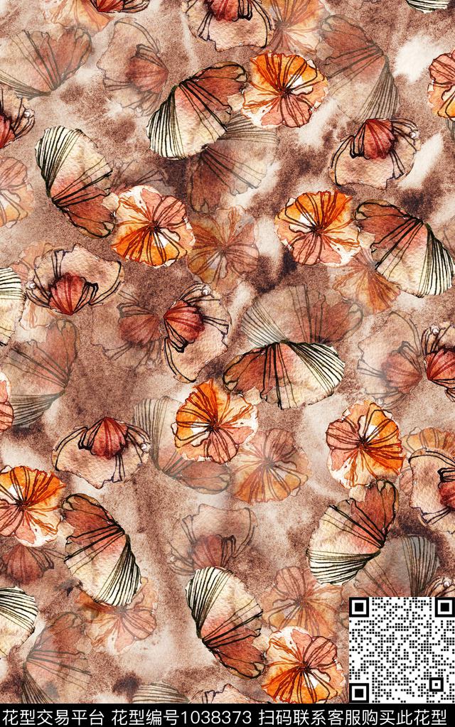 数码华亿平台民族风抽象数码印花华亿平台下载（图片编号: 1038373） - 瓦栏（Walan）