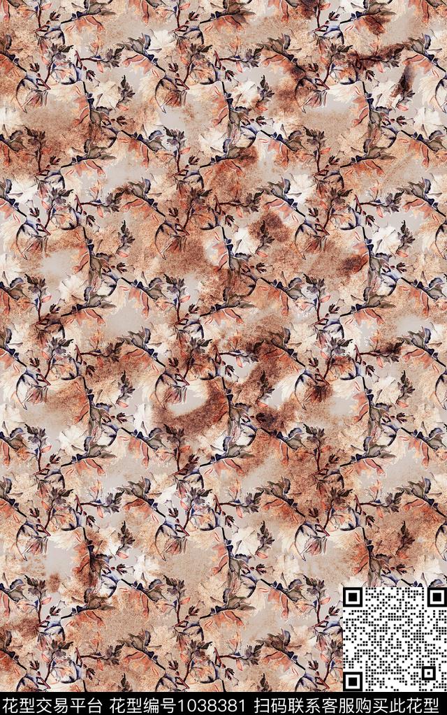 数码华亿平台民族风抽象数码印花华亿平台下载（图片编号: 1038381） - 瓦栏（Walan）