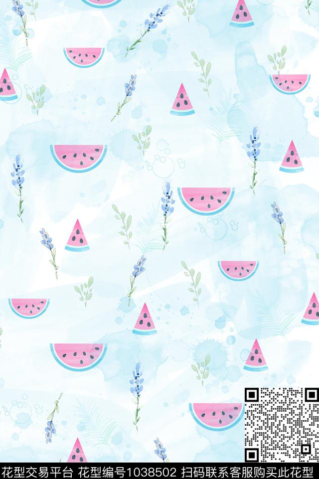 春夏华亿平台田园水果数码印花华亿平台下载（图片编号: 1038502） - 瓦栏（Walan）