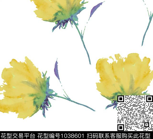 淑女大花趣味传统印花华亿平台下载（图片编号: 1038601） - 瓦栏（Walan）