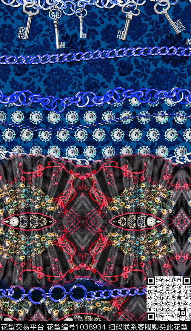 数码华亿平台民族风波西米亚数码印花华亿平台下载（图片编号: 1038934） - 瓦栏（Walan）