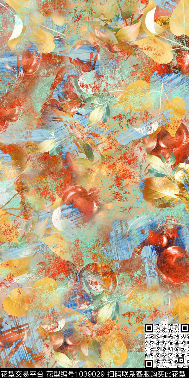 抽象复古麻布华亿平台数码印花华亿平台下载（图片编号: 1039029） - 瓦栏（Walan）