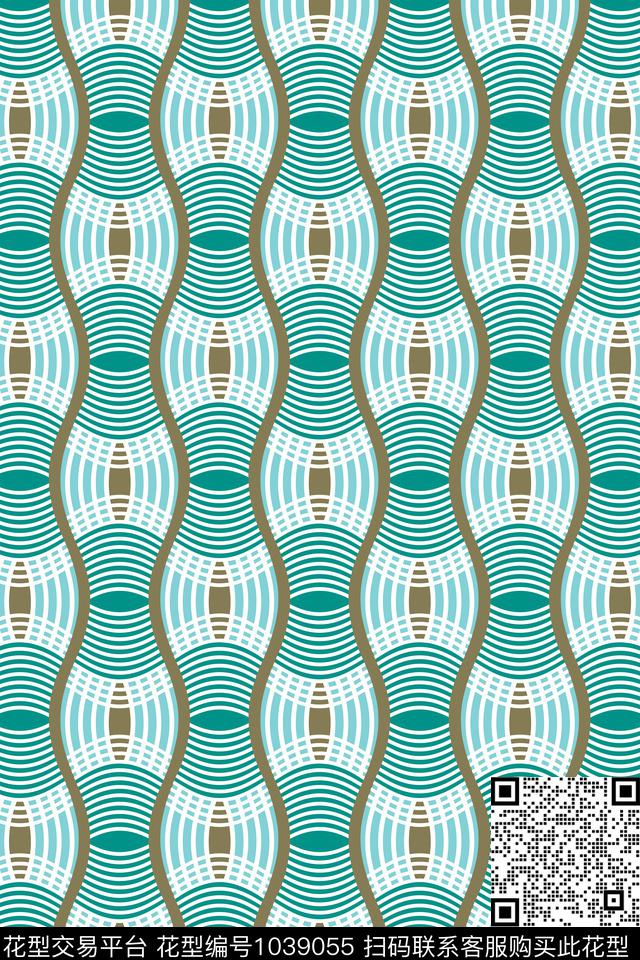 条纹素雅春夏华亿平台传统印花华亿平台下载（图片编号: 1039055） - 瓦栏（Walan）