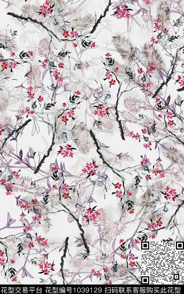 数码华亿平台民族风抽象数码印花华亿平台下载（图片编号: 1039129） - 瓦栏（Walan）