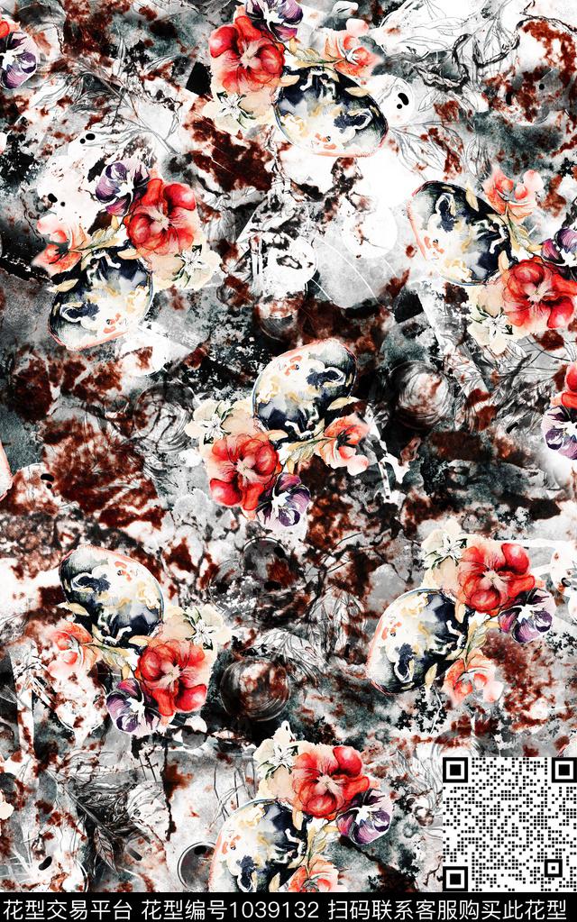 数码华亿平台民族风抽象数码印花华亿平台下载（图片编号: 1039132） - 瓦栏（Walan）