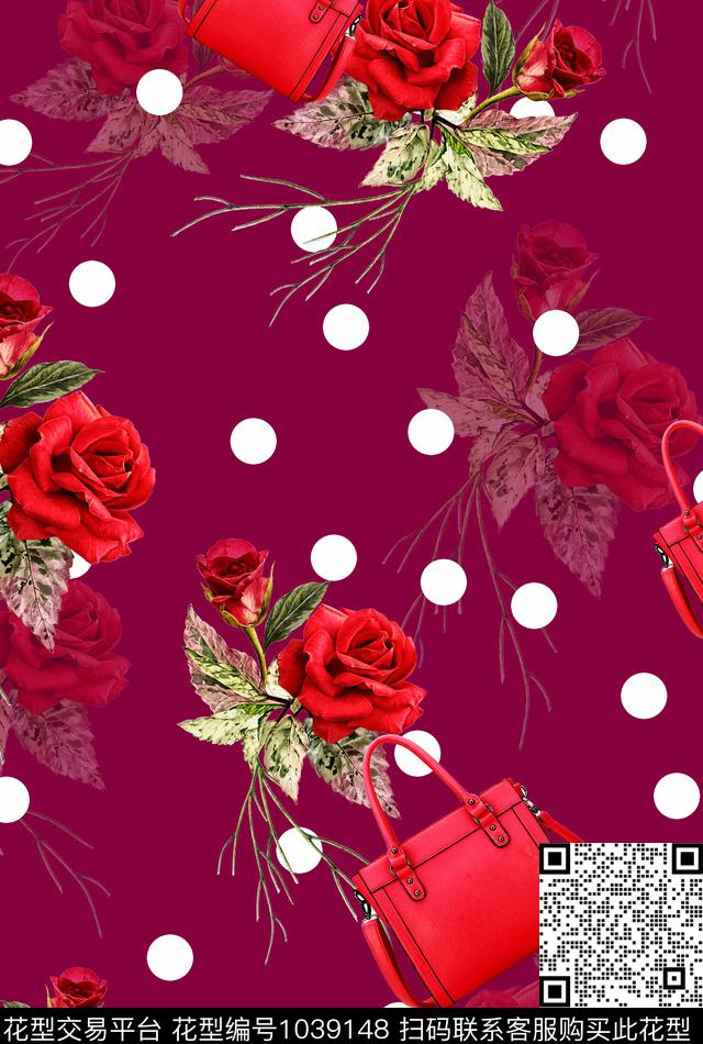 花卉女装几何数码印花华亿平台下载（图片编号: 1039148） - 瓦栏（Walan）