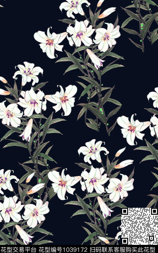 小碎花水彩花卉花卉数码印花华亿平台下载（图片编号: 1039172） - 瓦栏（Walan）