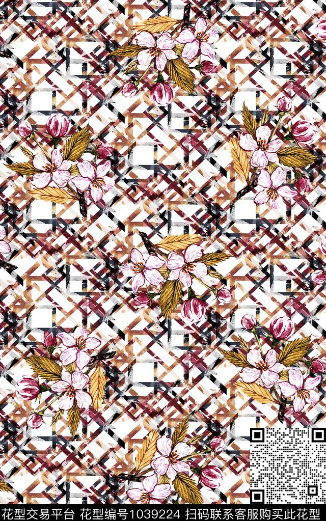 数码华亿平台民族风抽象数码印花华亿平台下载（图片编号: 1039224） - 瓦栏（Walan）