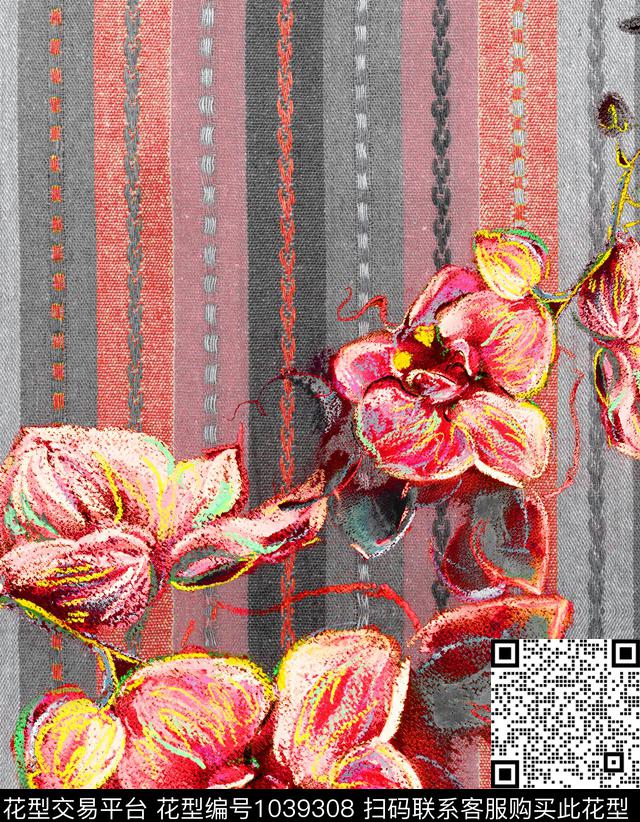 笔触中老年连衣裙数码印花华亿平台下载（图片编号: 1039308） - 瓦栏（Walan）