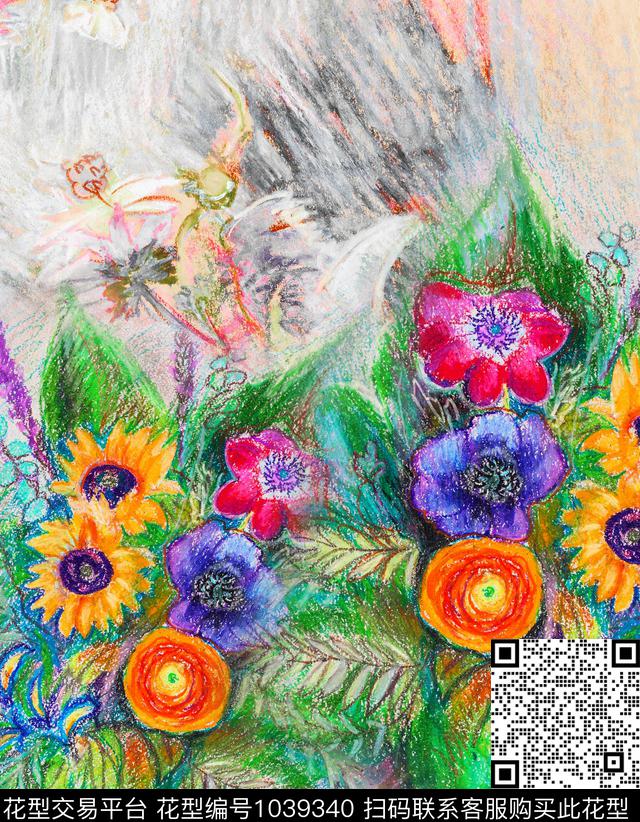 笔触中老年连衣裙数码印花华亿平台下载（图片编号: 1039340） - 瓦栏（Walan）